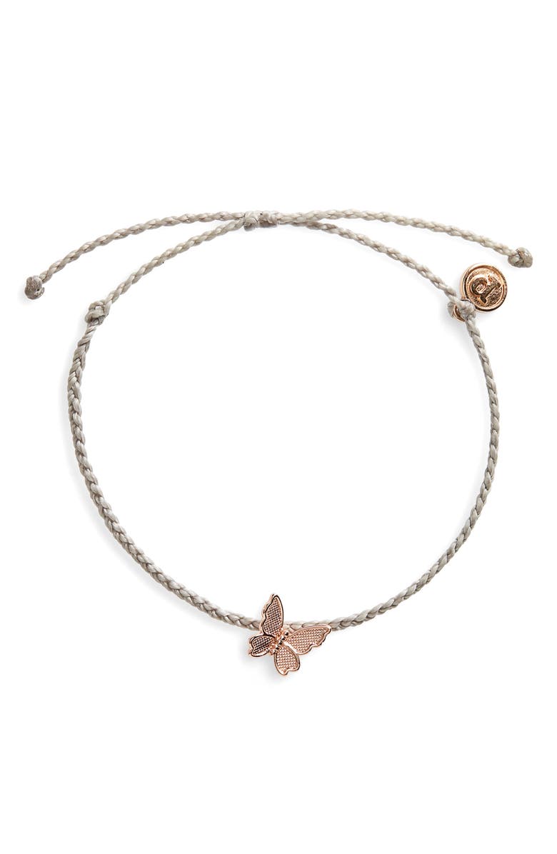 Pura Vida Butterfly Charm Bracelet, Main, color, 