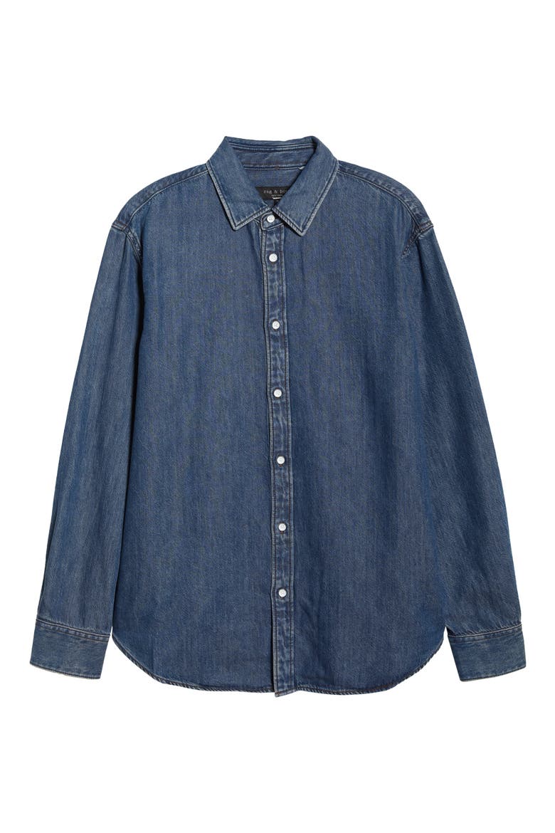 Finch Featherweight Denim Button-Up Shirt, Alternate, color, KNMRE