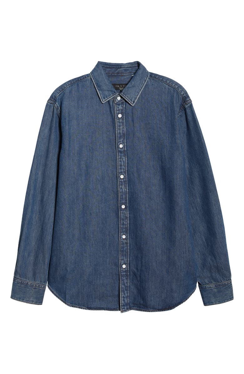 rag & bone Finch Featherweight Denim Button-Up Shirt, Alternate, color, Knmre