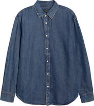 rag
bone Finch Featherweight Denim Button-Up Shirt