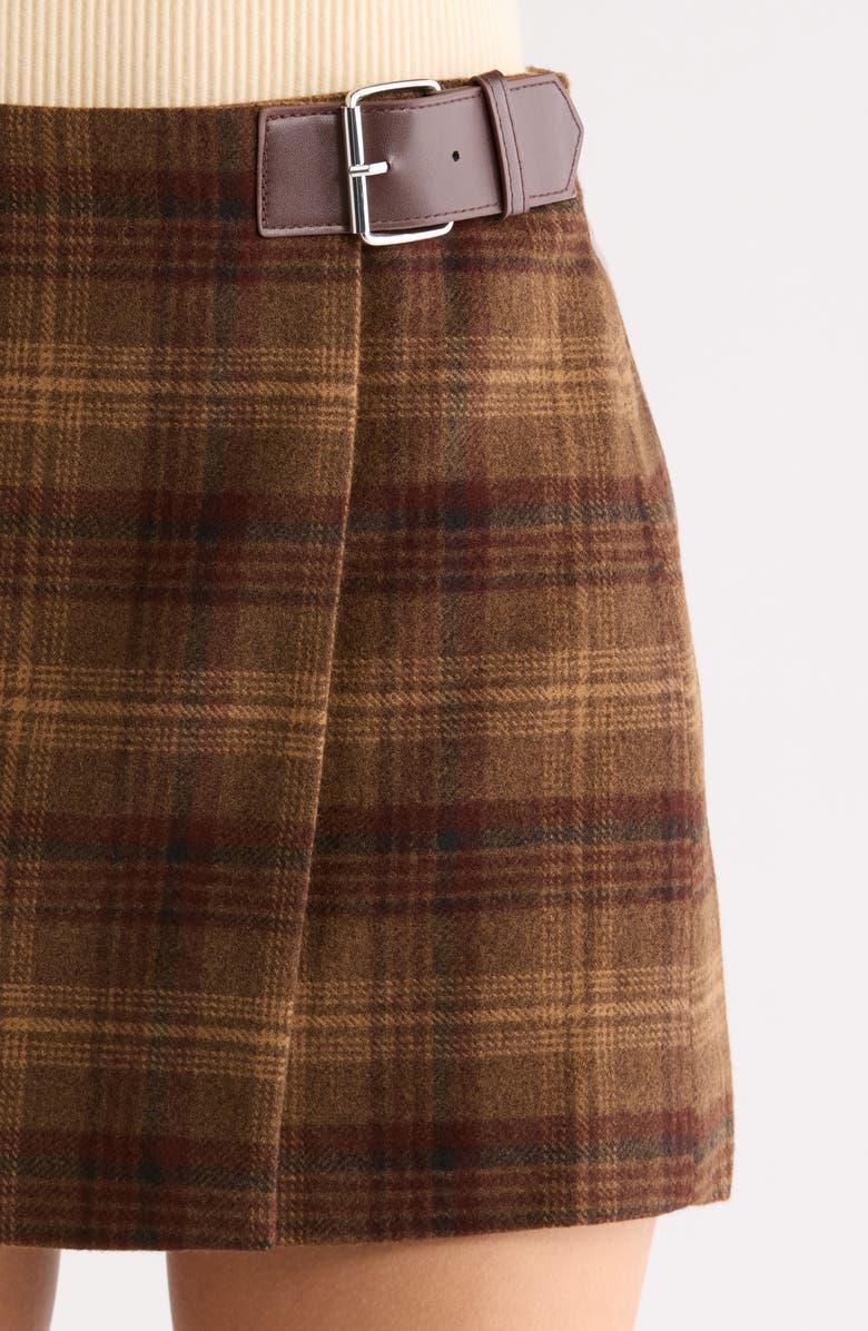 ASTR the Label Harley Plaid Miniskirt, Alternate, color, Brown Plaid