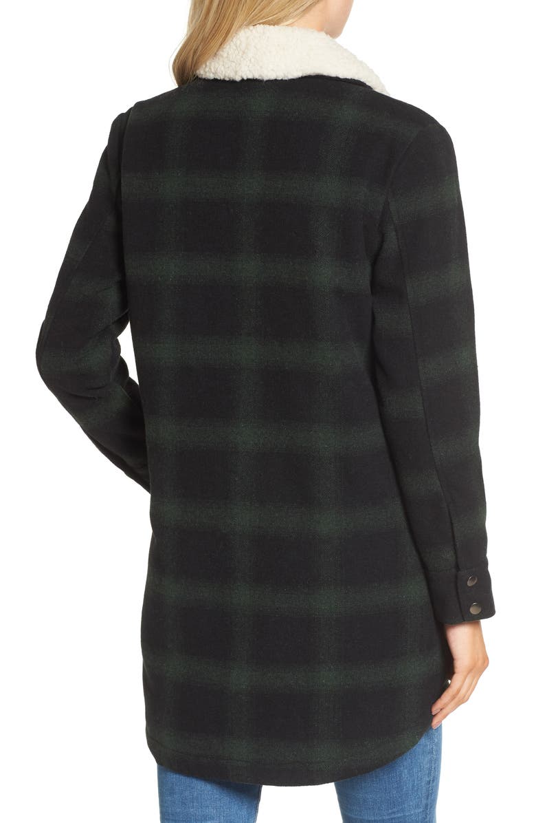 BB Dakota by Steve Madden BB Dakota Bradley Fleece Lined Plaid Coat, Alternate, color, 