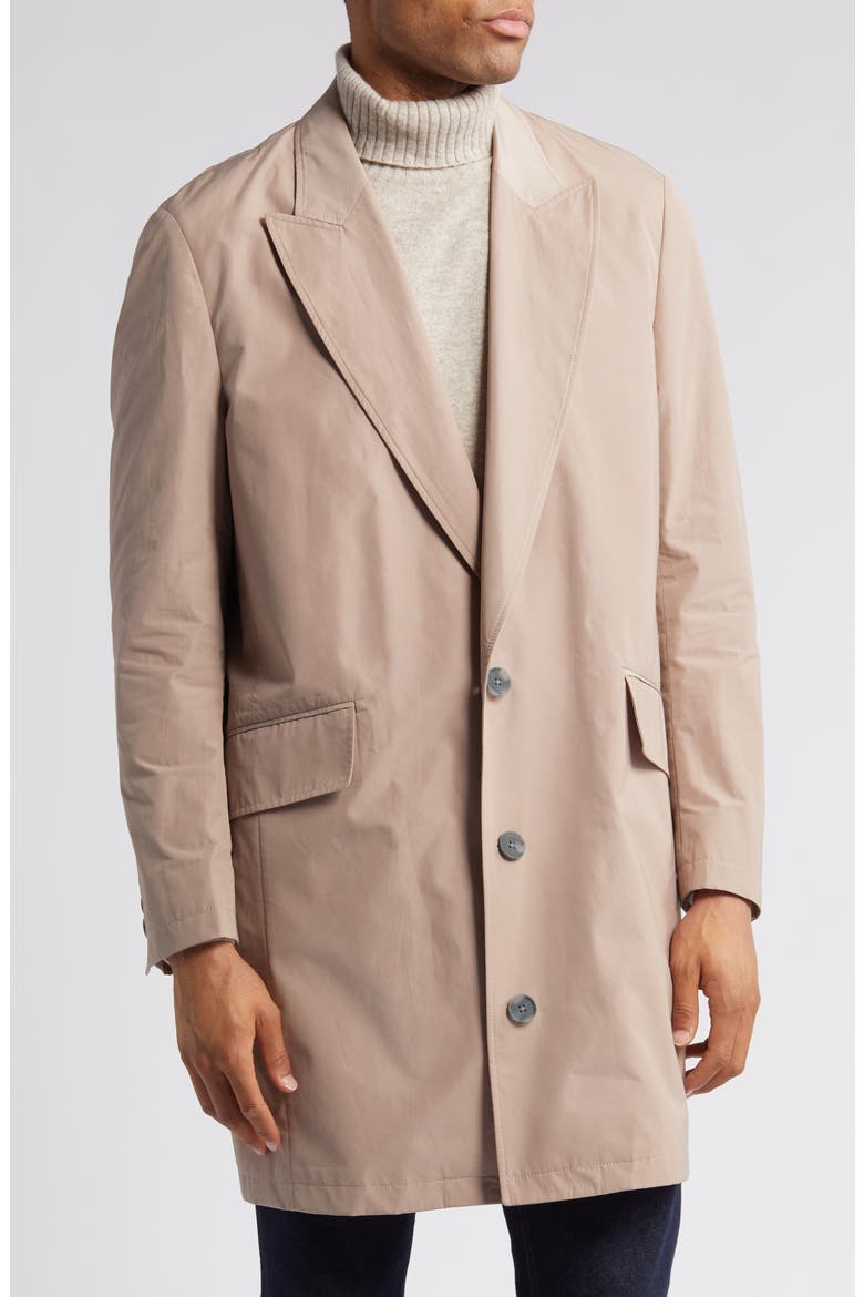 Fox Water Repellent Topcoat, Alternate, color, PUTTY