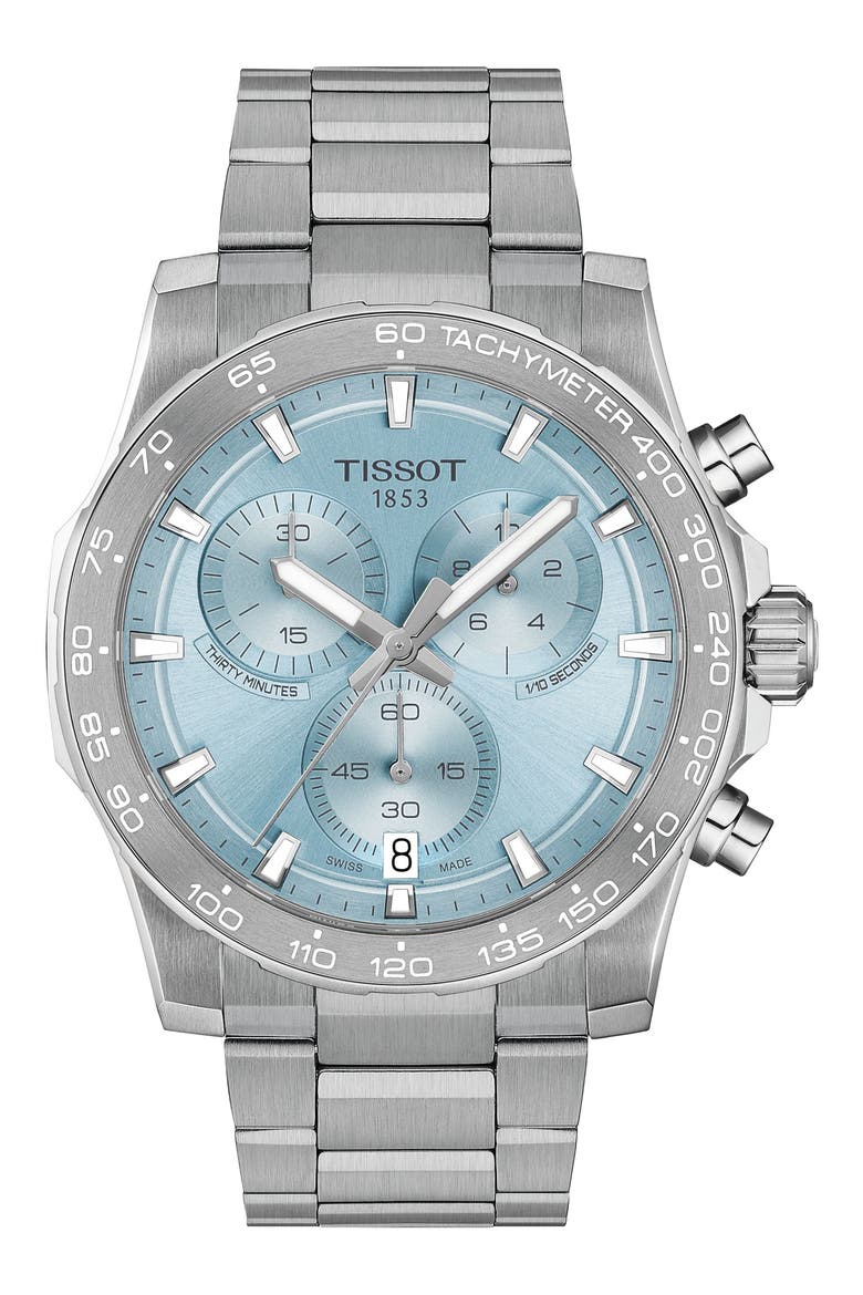 Supersport Chronograph Bracelet Watch, 42mm, Main, color, ICE BLUE