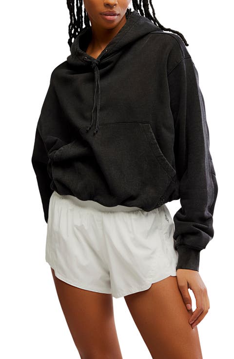 Day Off Crop Cotton Blend Hoodie