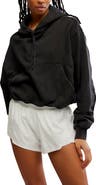 Free People Day Off Crop Cotton Blend Hoodie