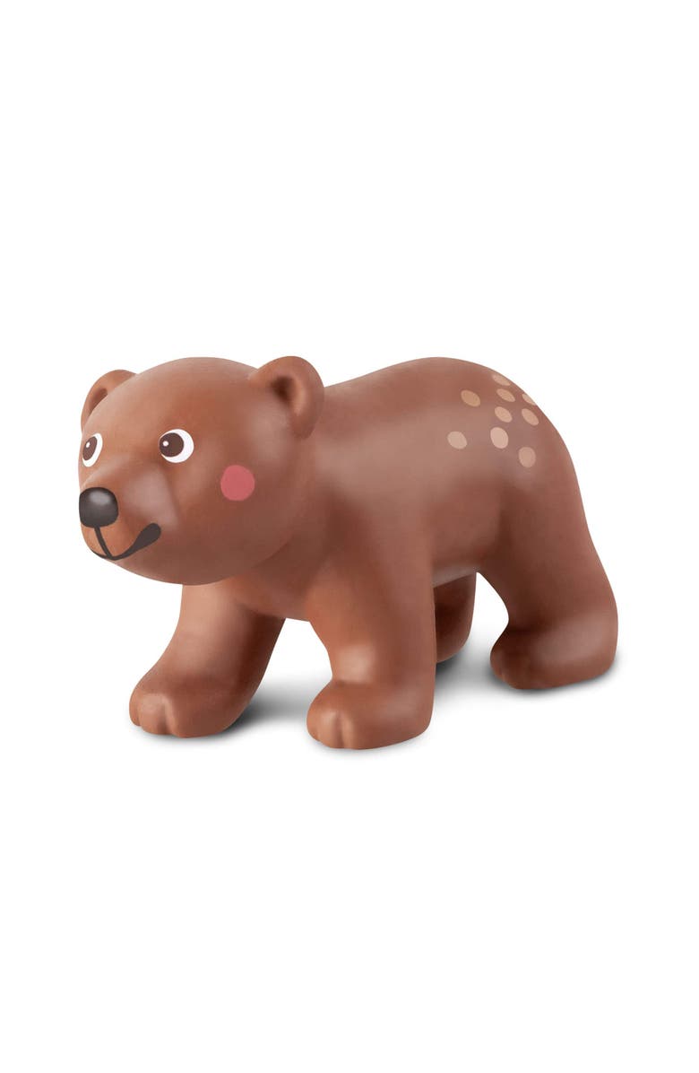 HABA Little Friends Brown Bear Cub - Chunky Plastic Forest Animal Toy Figure, Alternate, color, Multi