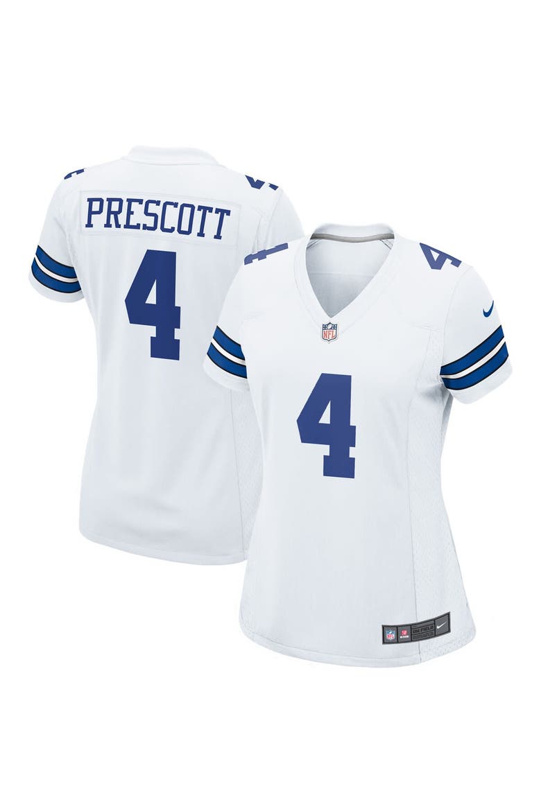 Women's Nike Dak Prescott White Dallas Cowboys Team Game Jersey, Main, color, White
