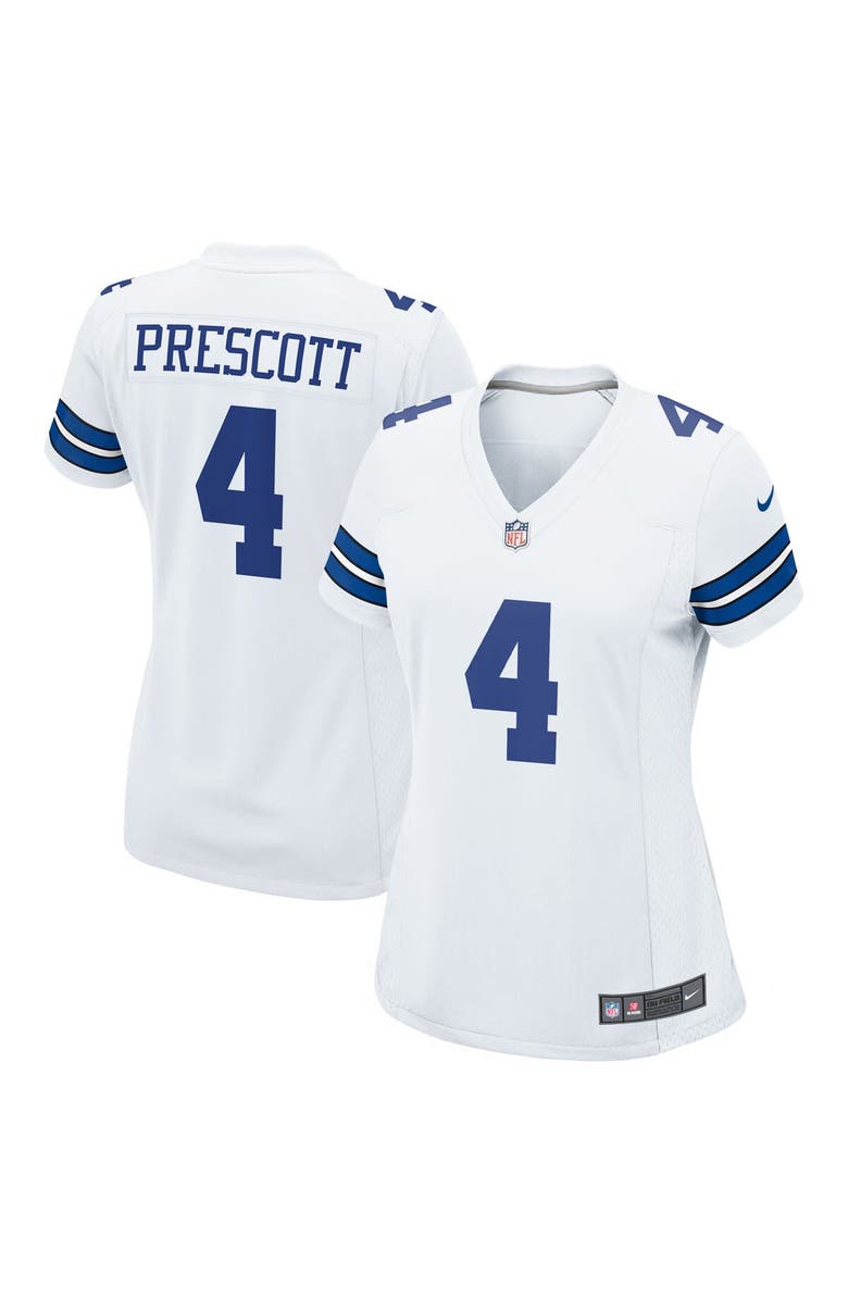 Nike Women's Nike Dak Prescott White Dallas Cowboys Team Game Jersey, Main, color, White