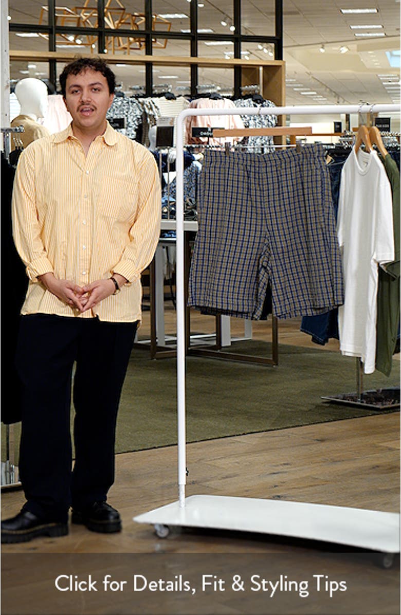 Check Cotton Seersucker Shorts, sales video thumbnail