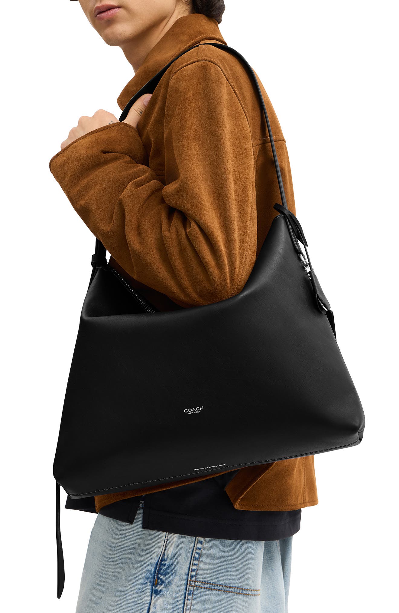 COACH Mott Leather Messenger Bag, Alternate, color, 