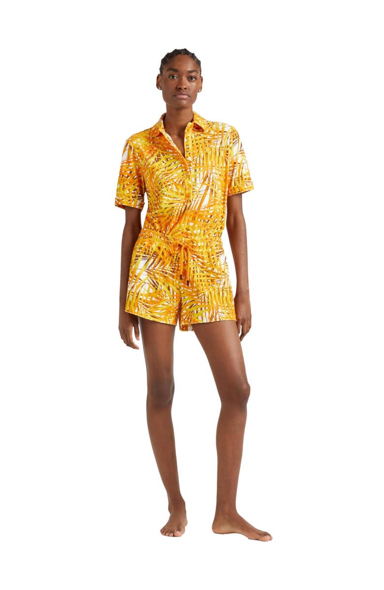 Vilebrequin Women's Palm Leaves Printed Terry Swim Shorts, Main, color, 