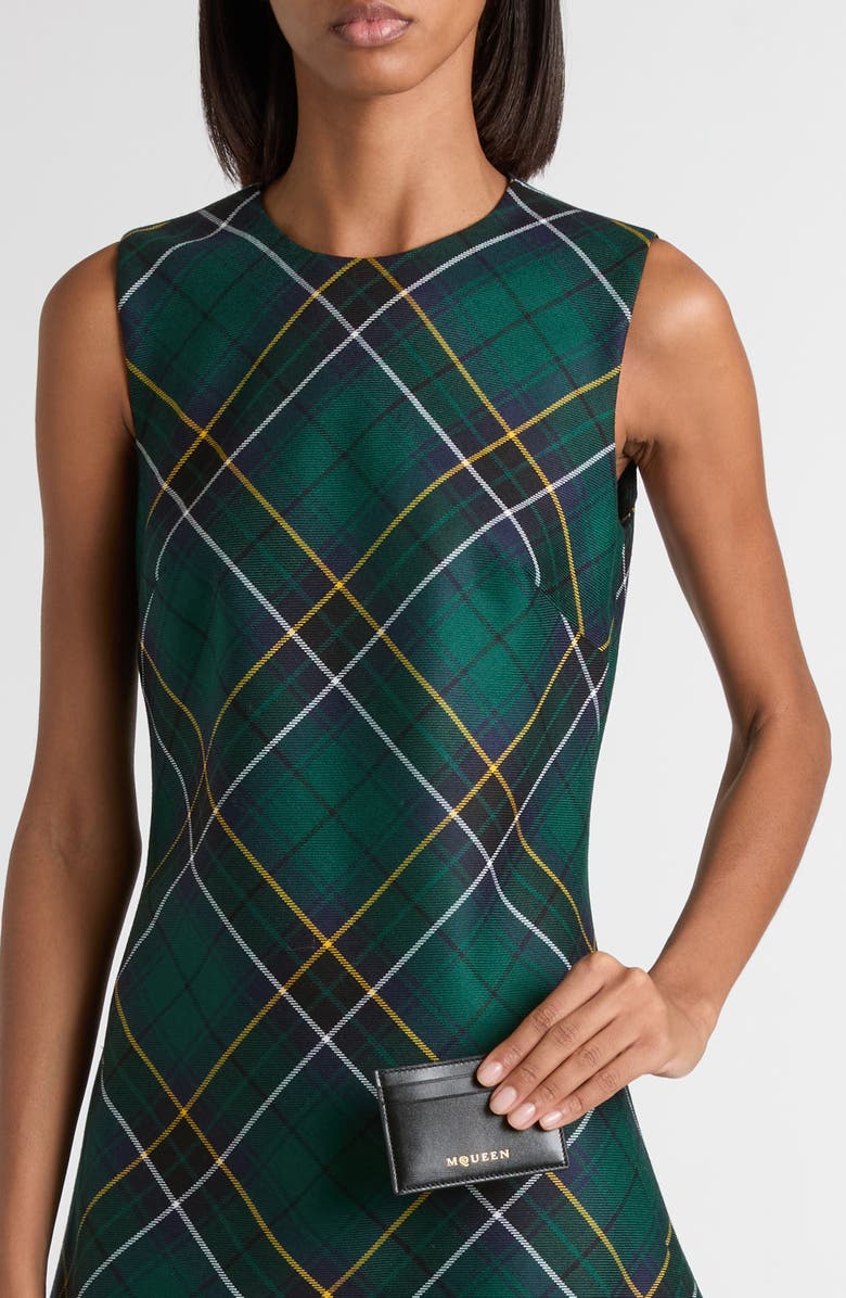 McQueen Foil Logo Card Holder, Alternate, color, Black/ Gold