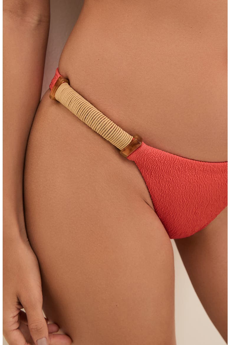 Firenze April Crinkle Bikini Bottoms, Alternate, color, PINK