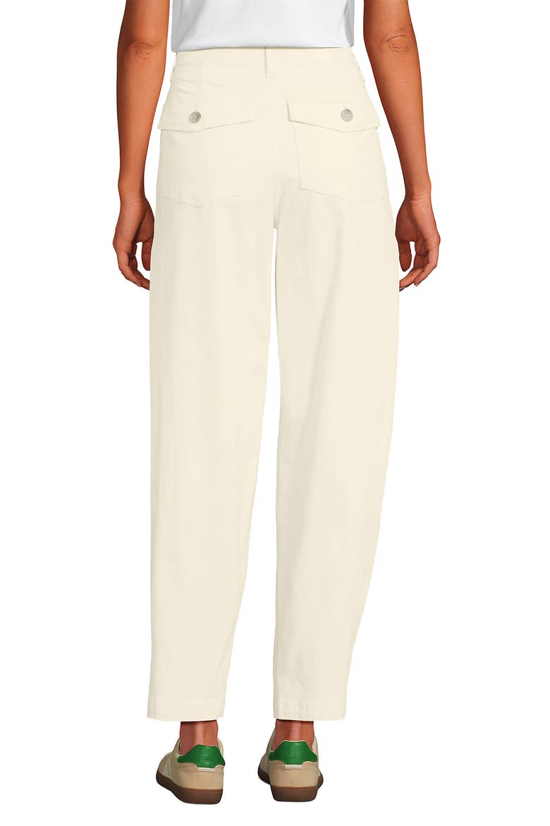 High Rise Barrel Leg Chino Pants, Alternate, color, Ivory Latte