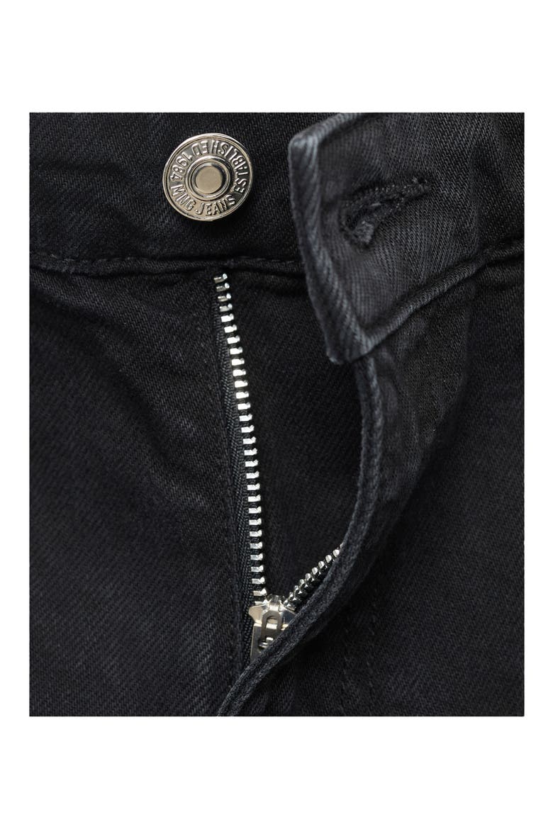 High Waist Denim Shorts, Alternate, color, BLACK DENIM