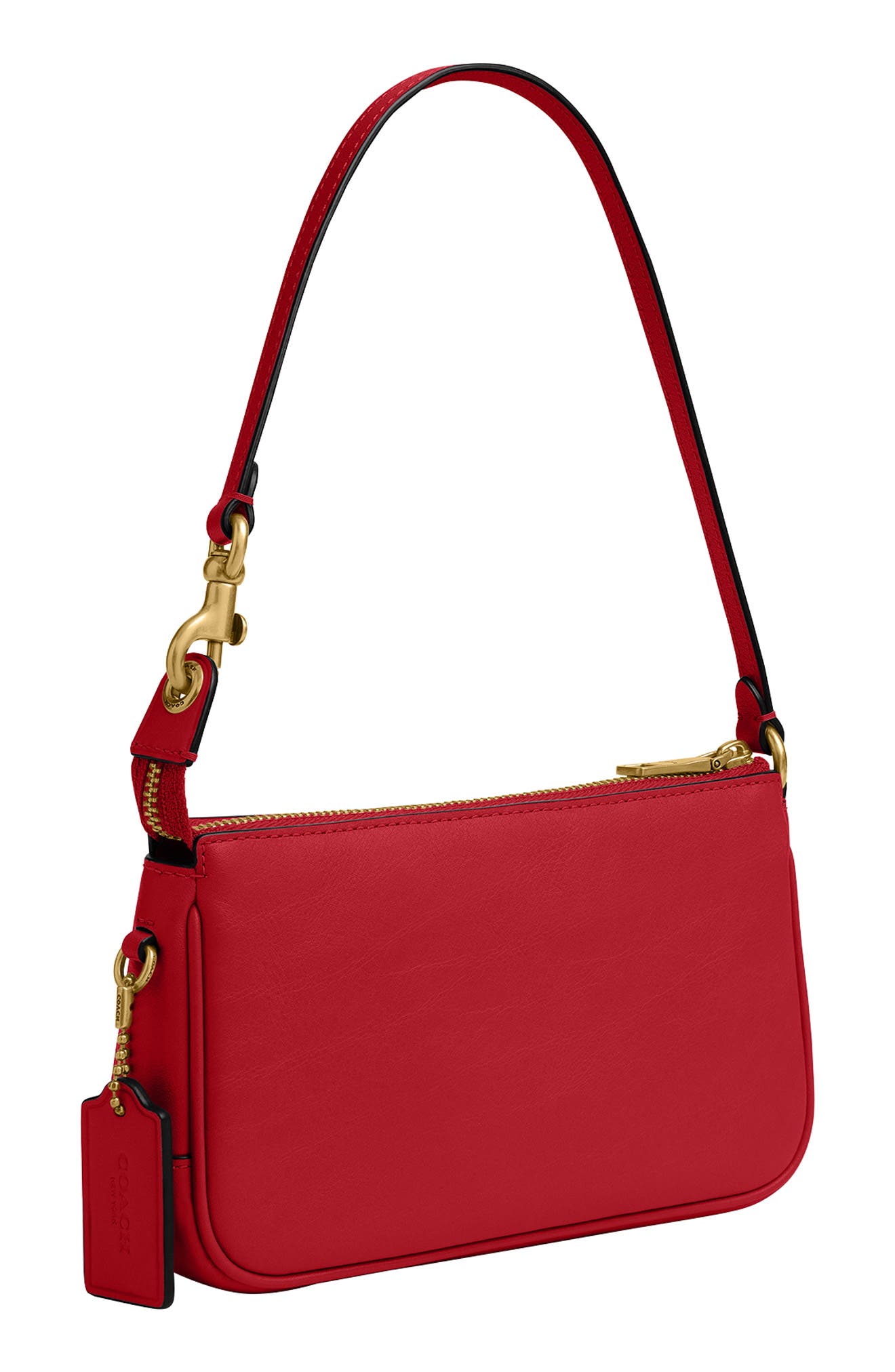 Plaza 18 Natural Grain Leather Shoulder Bag, Alternate, color, SCARLET