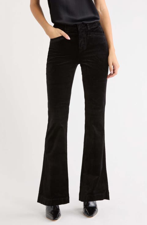 Laurel Canyon Velvet High Waist Flare Leg Jeans