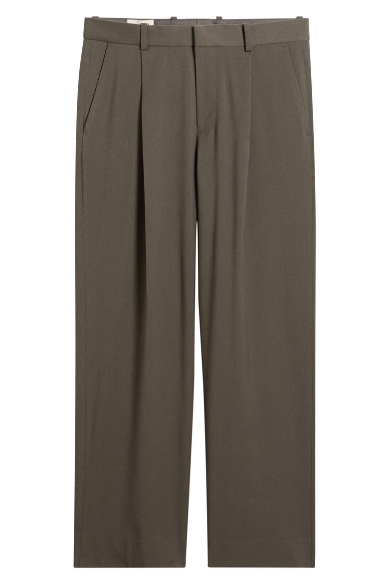 Pleated Tapered Pants, Alternate, color, GREY HARBOR