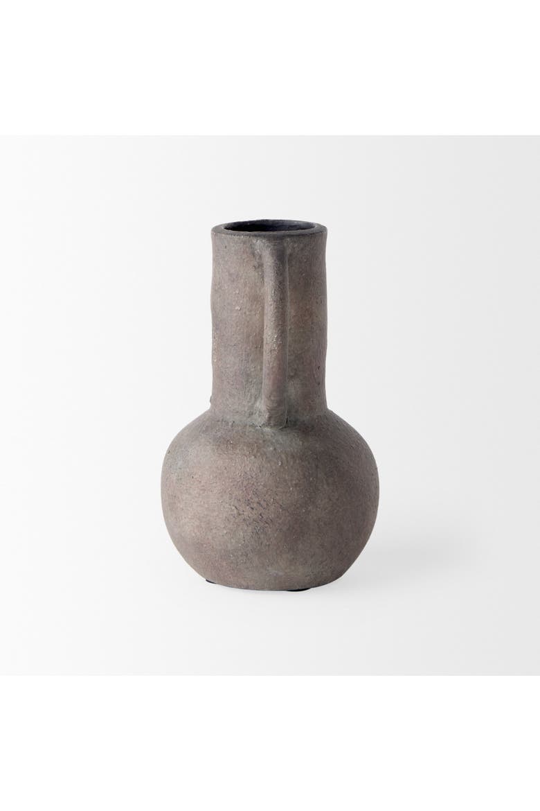 Armani Double Ear Ceramic Vase, Alternate, color, Brown