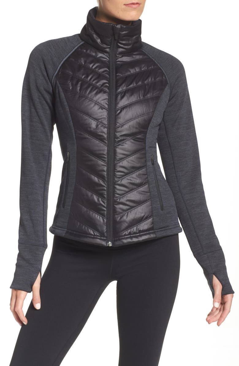 Zella Zelfusion Reflective Quilted Jacket, Main, color,