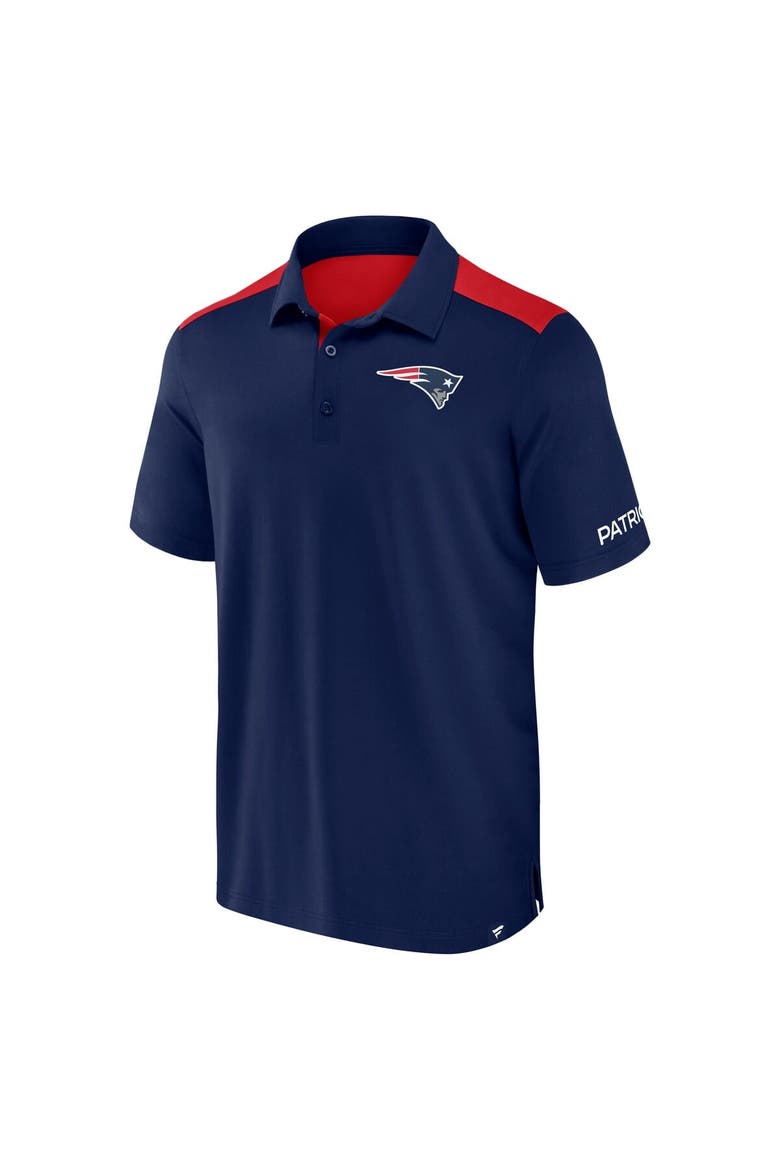 Men's Fanatics  Navy/Red New England Patriots Colorblock Polo, Alternate, color, Navy