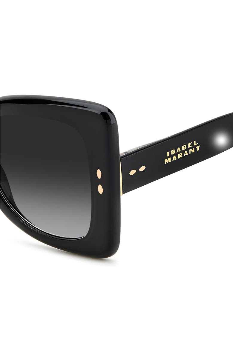 Isabel Marant The New 52mm Gradient Square Sunglasses, Alternate, color, Black/ Grey Shaded