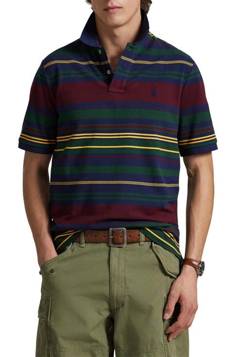 Classic Fit Stripe Cotton Piqué Polo