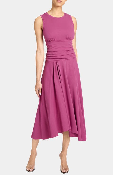 JOSIE Sleeveless Midi Dress in Cotton Blend