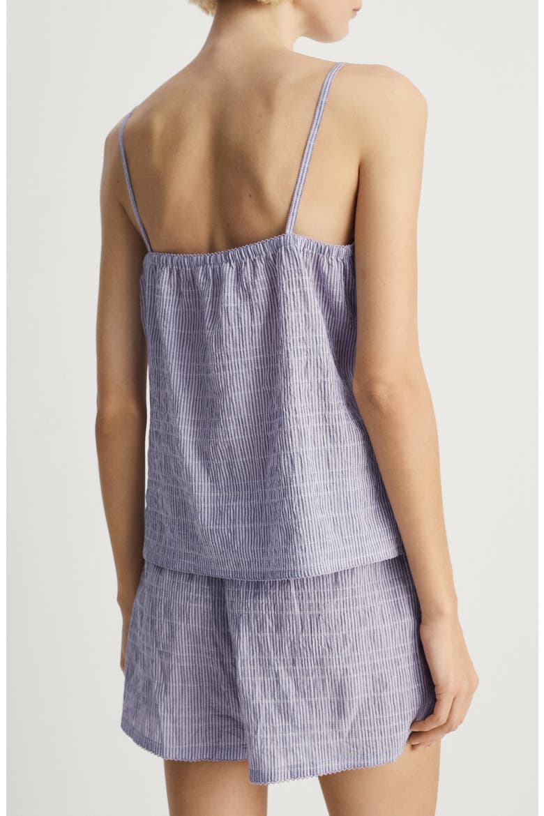 Stripe Seersucker Short Pajamas, Alternate, color, LILAC
