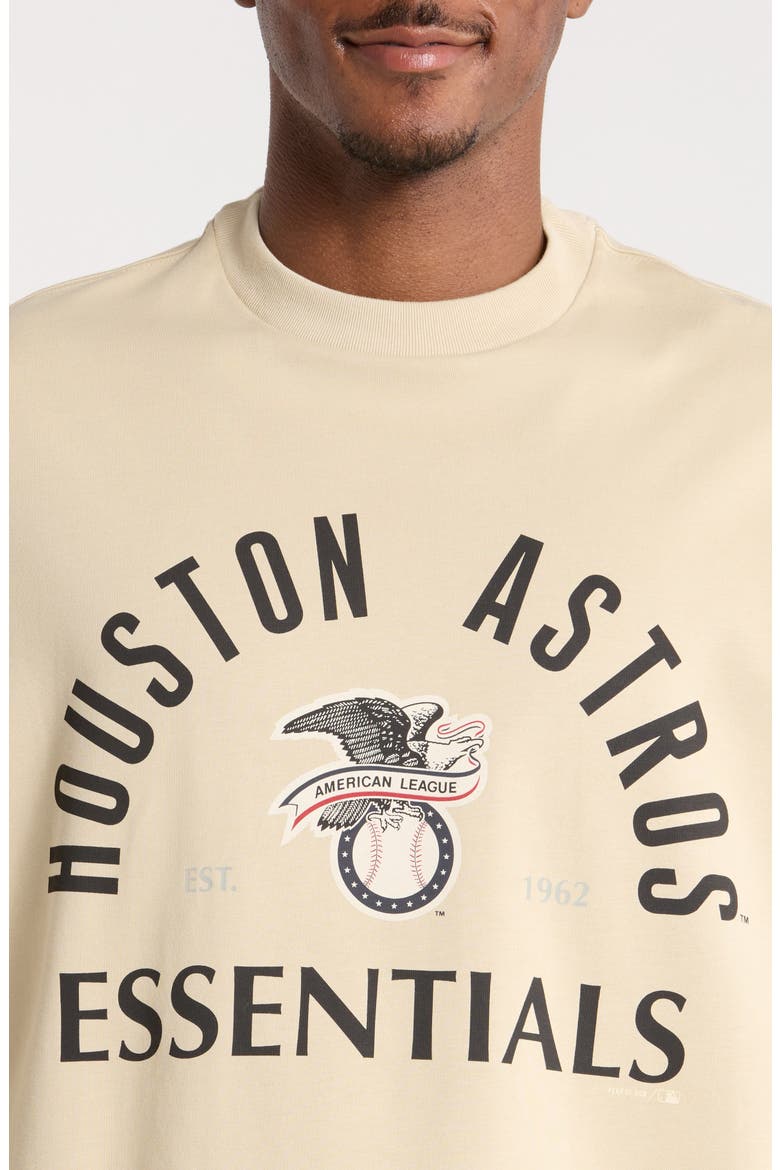 x MLB Houston Astros Merch Cotton Graphic T-Shirt, Alternate, color, SAND STONE