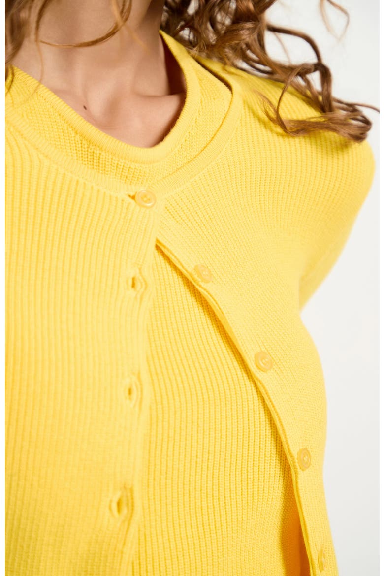 Transcontinental Knit Cardigan, Alternate, color, Lambretta Lemon
