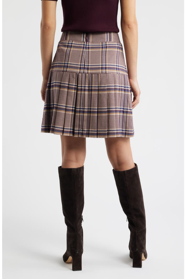 Plaid Pleated Skirts, Alternate, color, TAN PLUM