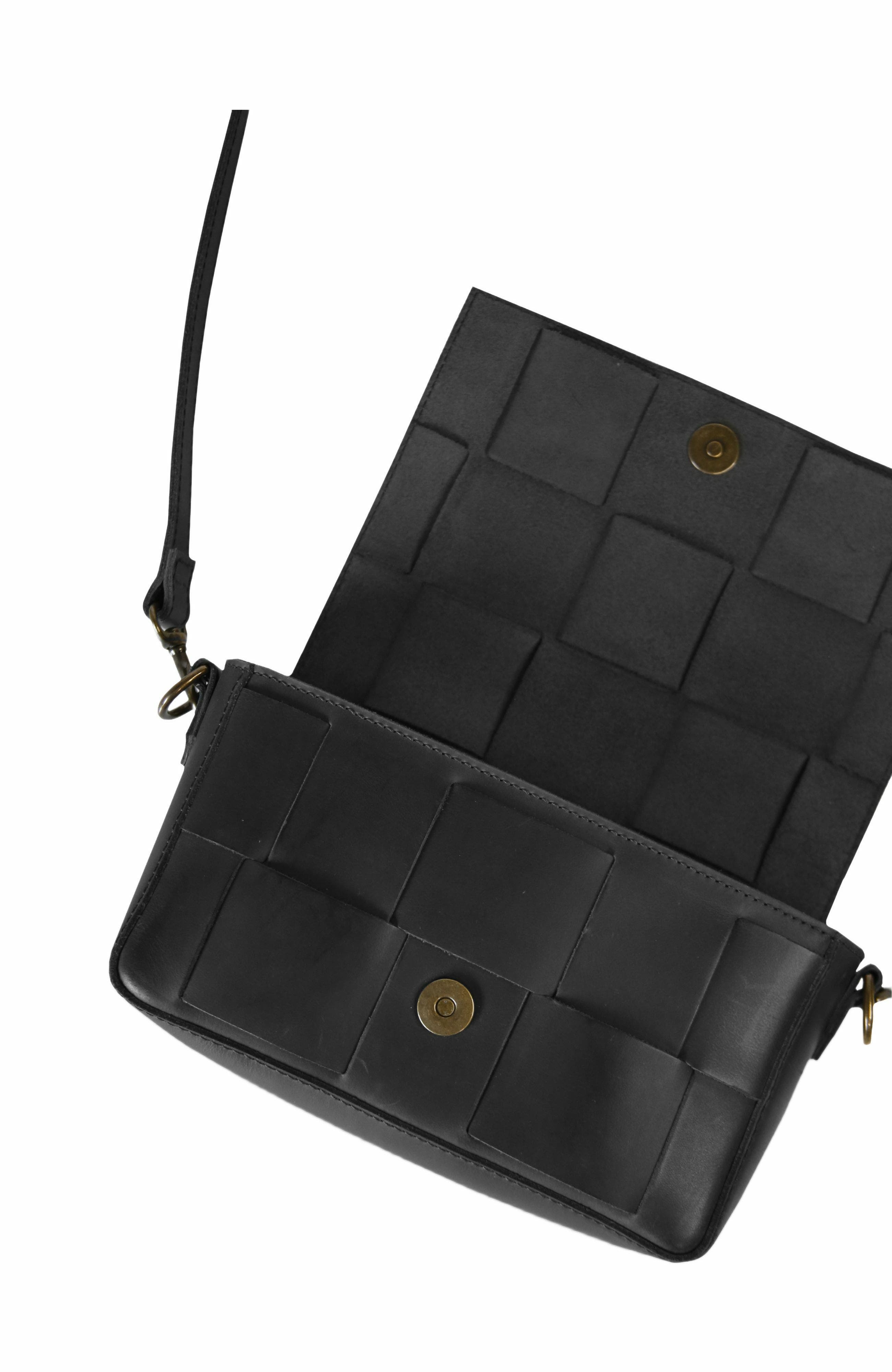 ABLE Mini Flap Woven Crossbody, Alternate, color, 