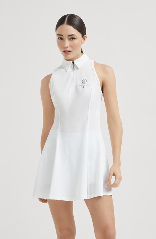 Brunello Cucinelli Dress With Tennis Logo In White