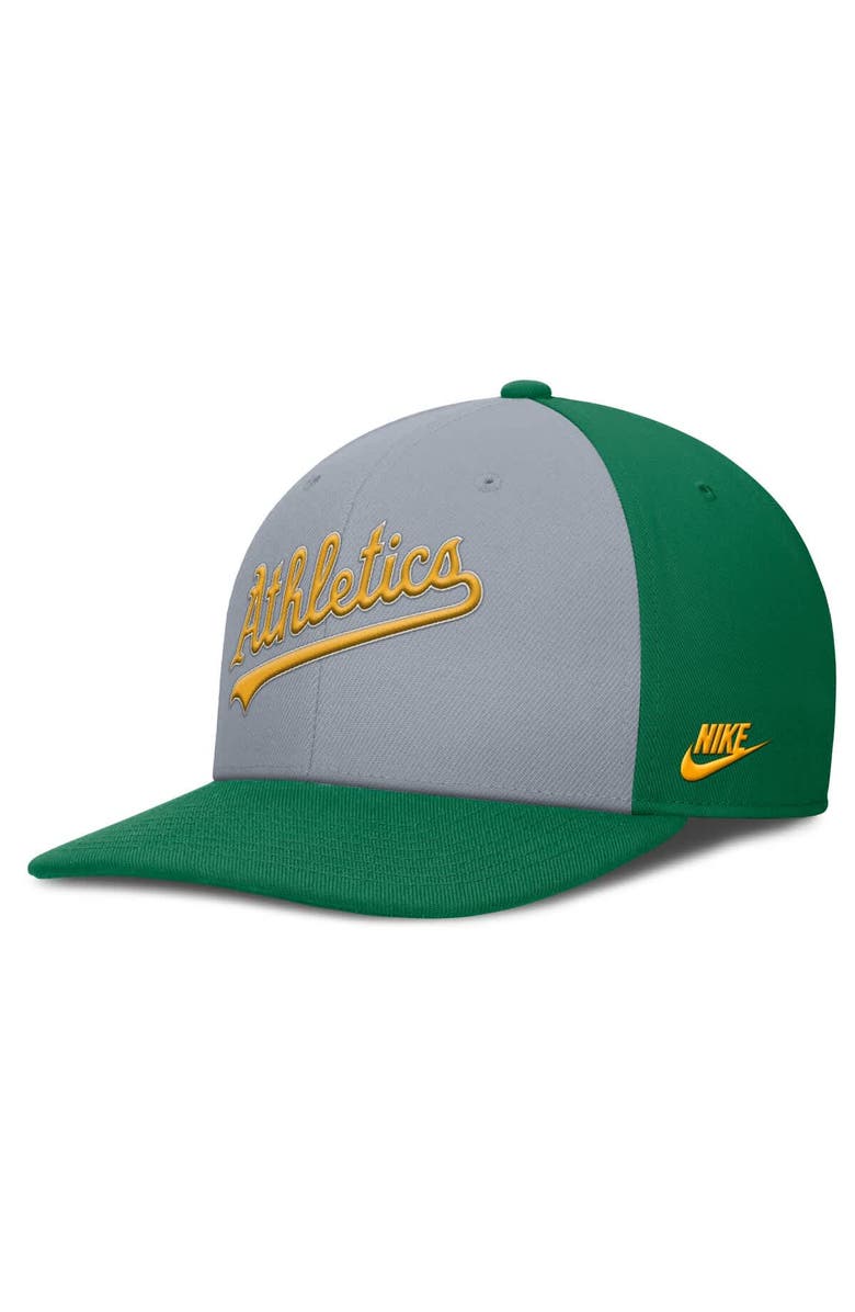 Nike Men's Nike Gray/Green Athletics Pro Performance Snapback Hat, Alternate, color, Gray