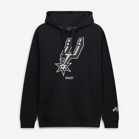 Men's Mitchell & Ness  Black San Antonio Spurs Fleece Hoodie