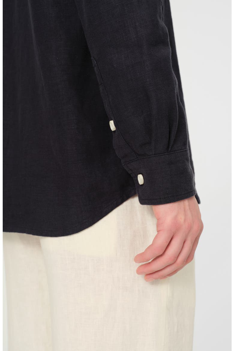 Dominick Button-Up Linen Shirt, Alternate, color, CLASSIC NAVY LINEN