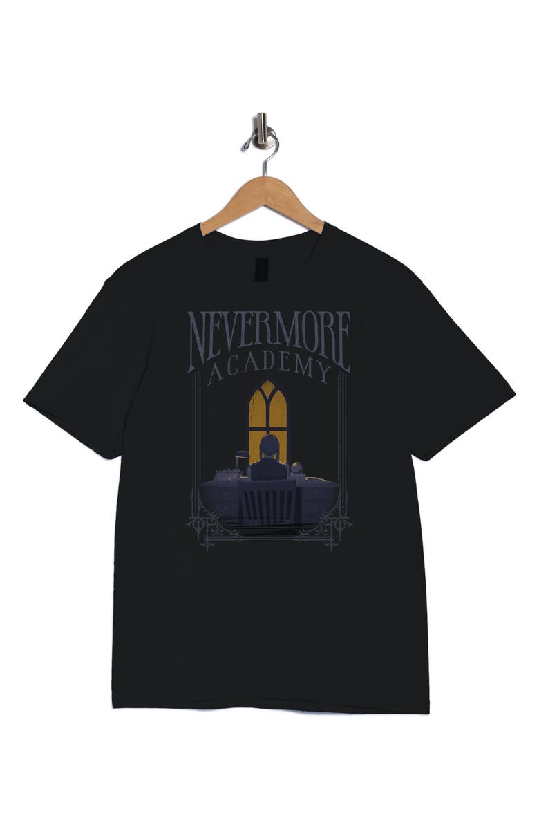 Monster Digital Wednesday Nevermore Graphic T-Shirt, Alternate, color, Black