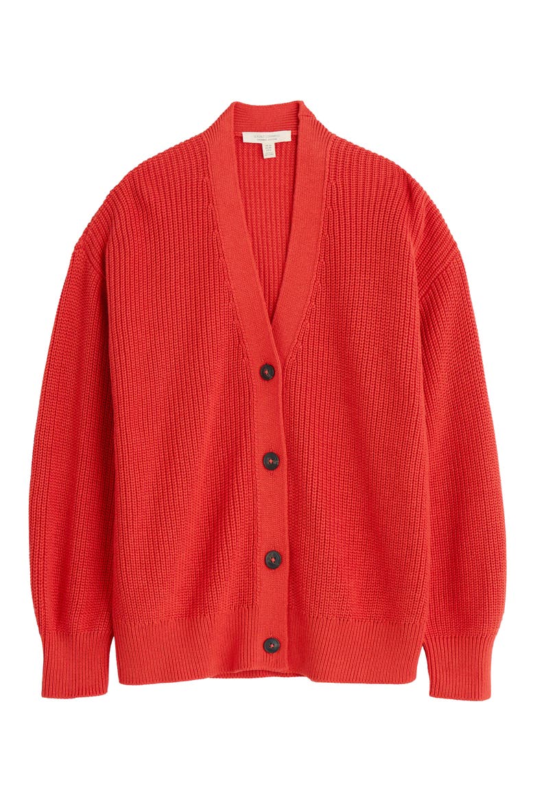 Winding Creek Oversize Organic Cotton Cardigan, Main, color, KNIT MELANGE TOMATO