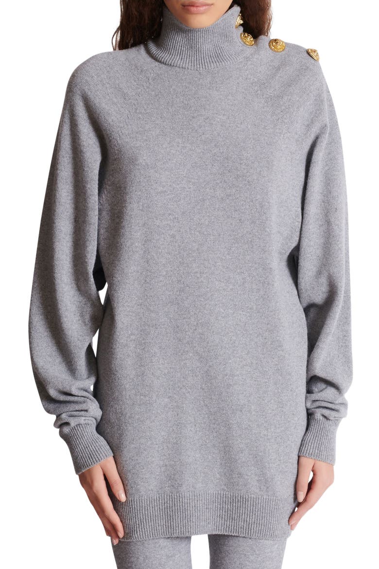 Short Cashmere Jumper Dress, Alternate, color, Grey
