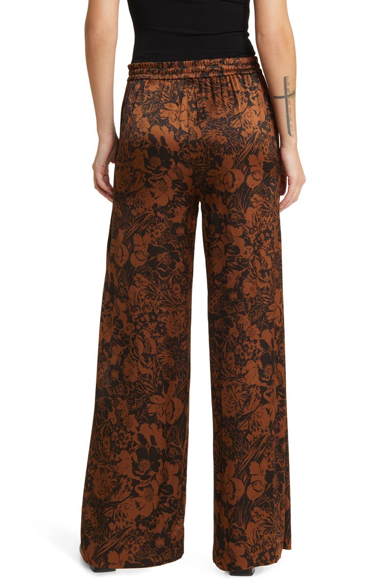 COS Floral Satin Wide Leg Pants, Alternate, color, 
