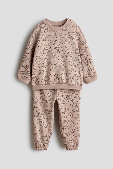 2-piece Printed Sweatshirt Set
