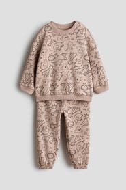 H&M 2-piece Printed Sweatshirt Set