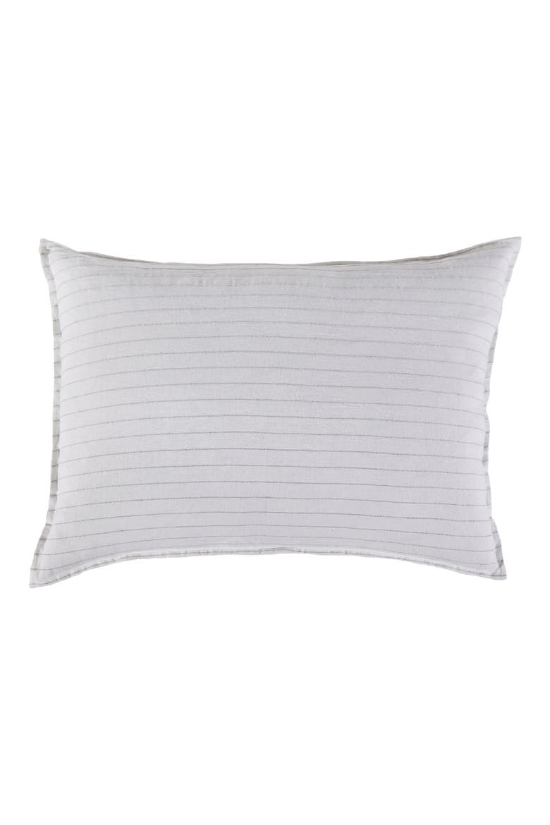 Blake Linen Sham, Main, color, WHITE/OCEAN