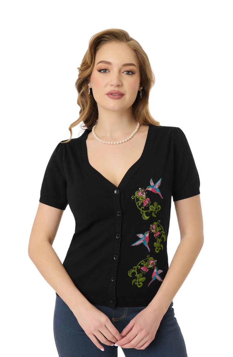 Unique Vintage 1950s Embroidered Cardigan, Main, color, 