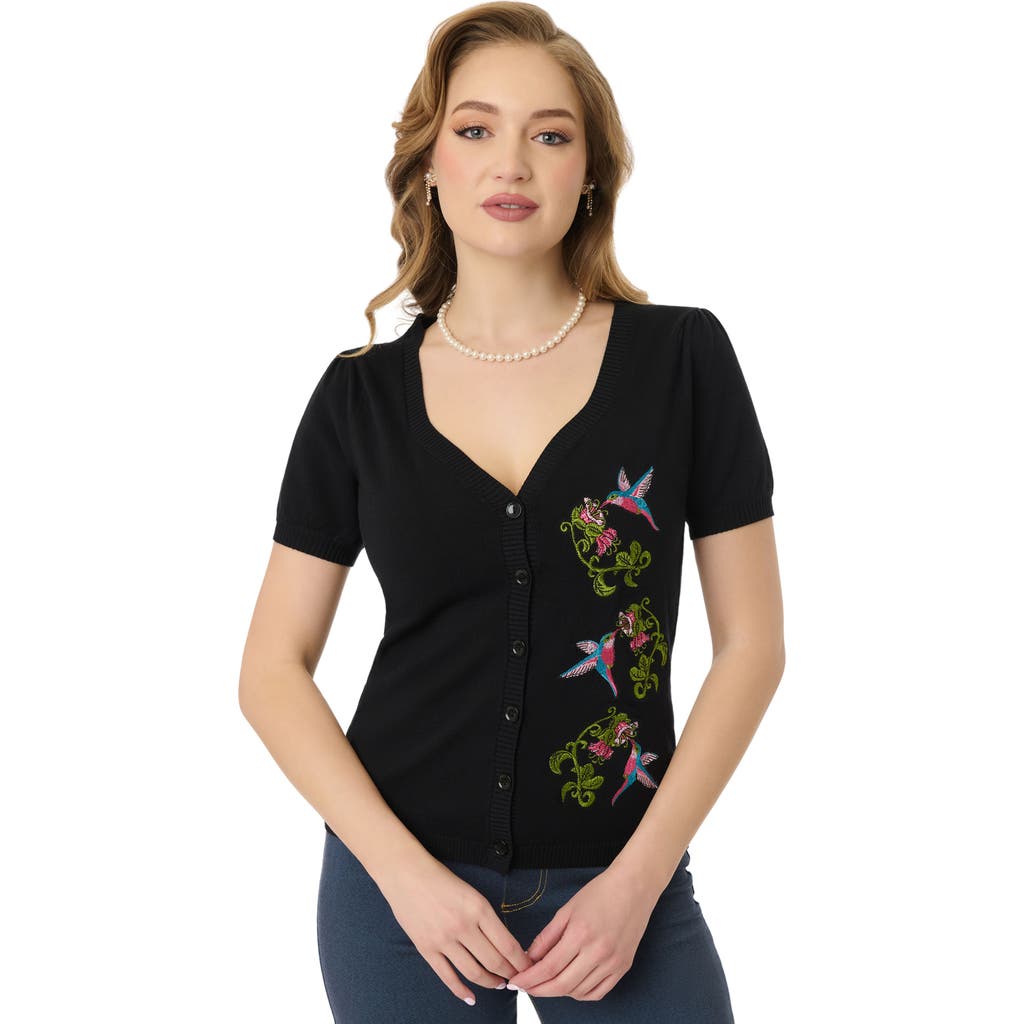 UNIQUE VINTAGE UNIQUE VINTAGE 1950S EMBROIDERED CARDIGAN