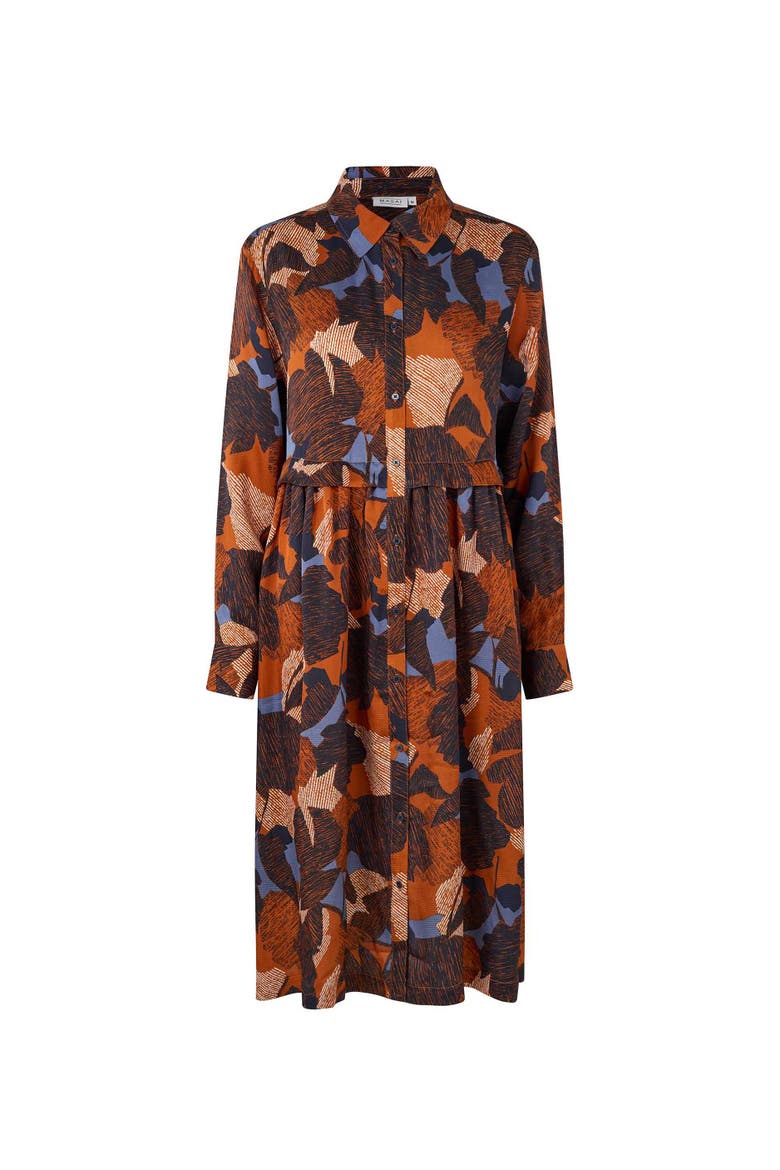 MaNollira Long Sleeve Midi Dress, Alternate, color, Autumnal