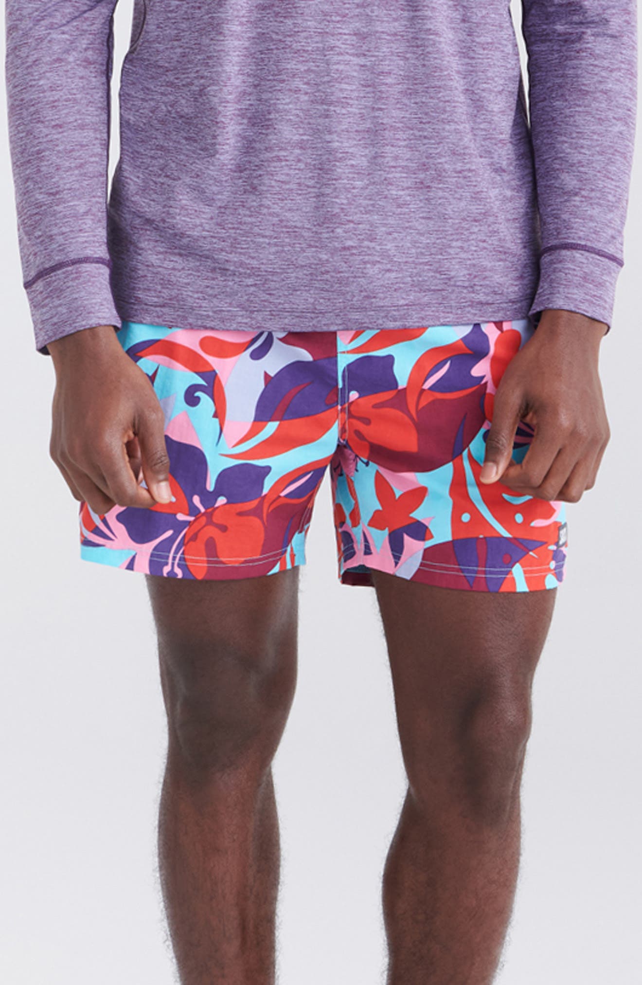 SAXX Floral Print 2N1 Volley Shorts