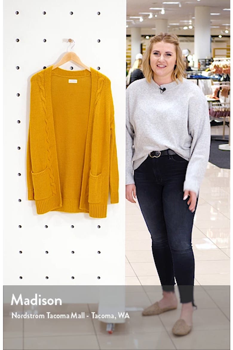 Cable Accent Cotton Blend Cardigan video